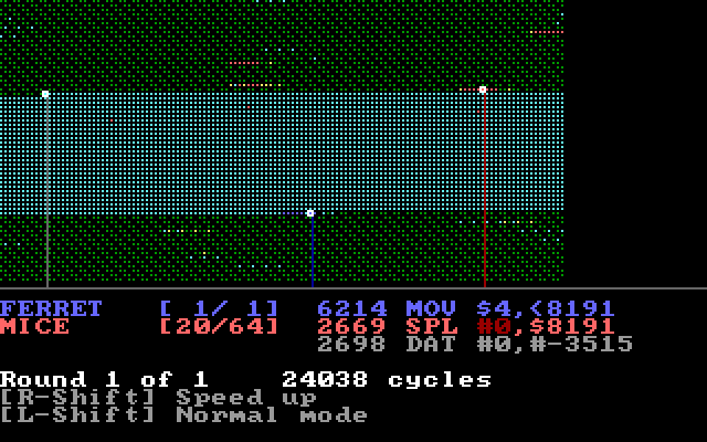 Ferret Vs Mice - Debug - Mice loosing!