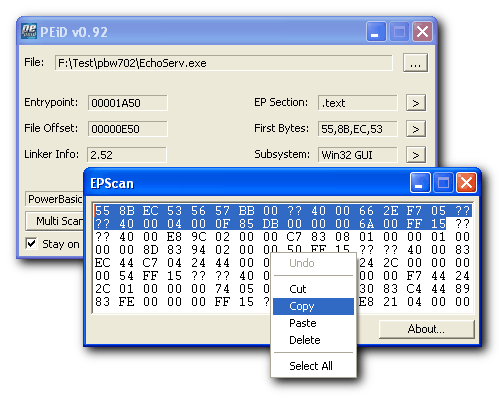 EPScan screenshot